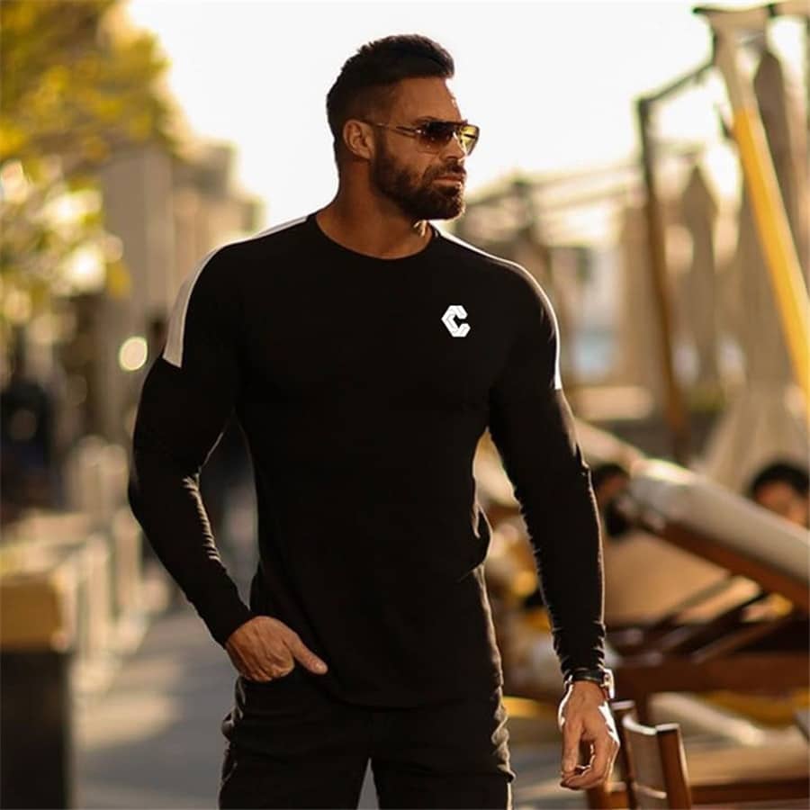 2019 Autumn New Men Long Sleeve O-Neck Sports T Shirt Mens Gyms Fitness bodybuildin Fashion Cotton Tee Tops Men Brand Clothing ExtremeFitnessApparel - Premium Athletic Apparel at a Fraction of the Price
