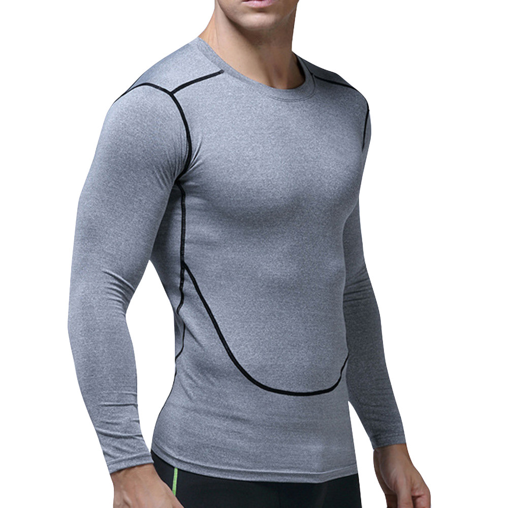 Fast Dry Sports Tight T Shirts 2018 Casual Running Fitness Tops Men's ...