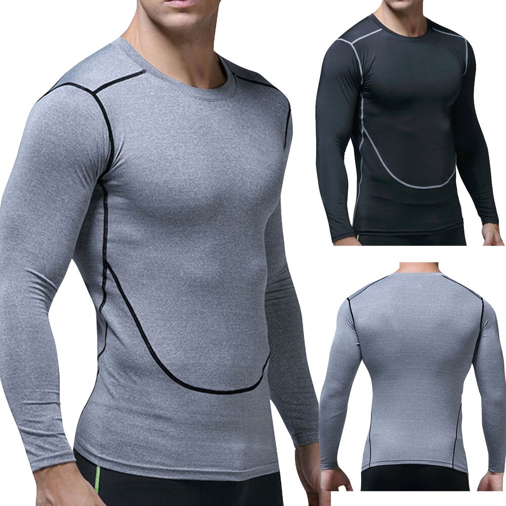 Fast Dry Sports Tight T Shirts 2018 Casual Running Fitness Tops Men's ...