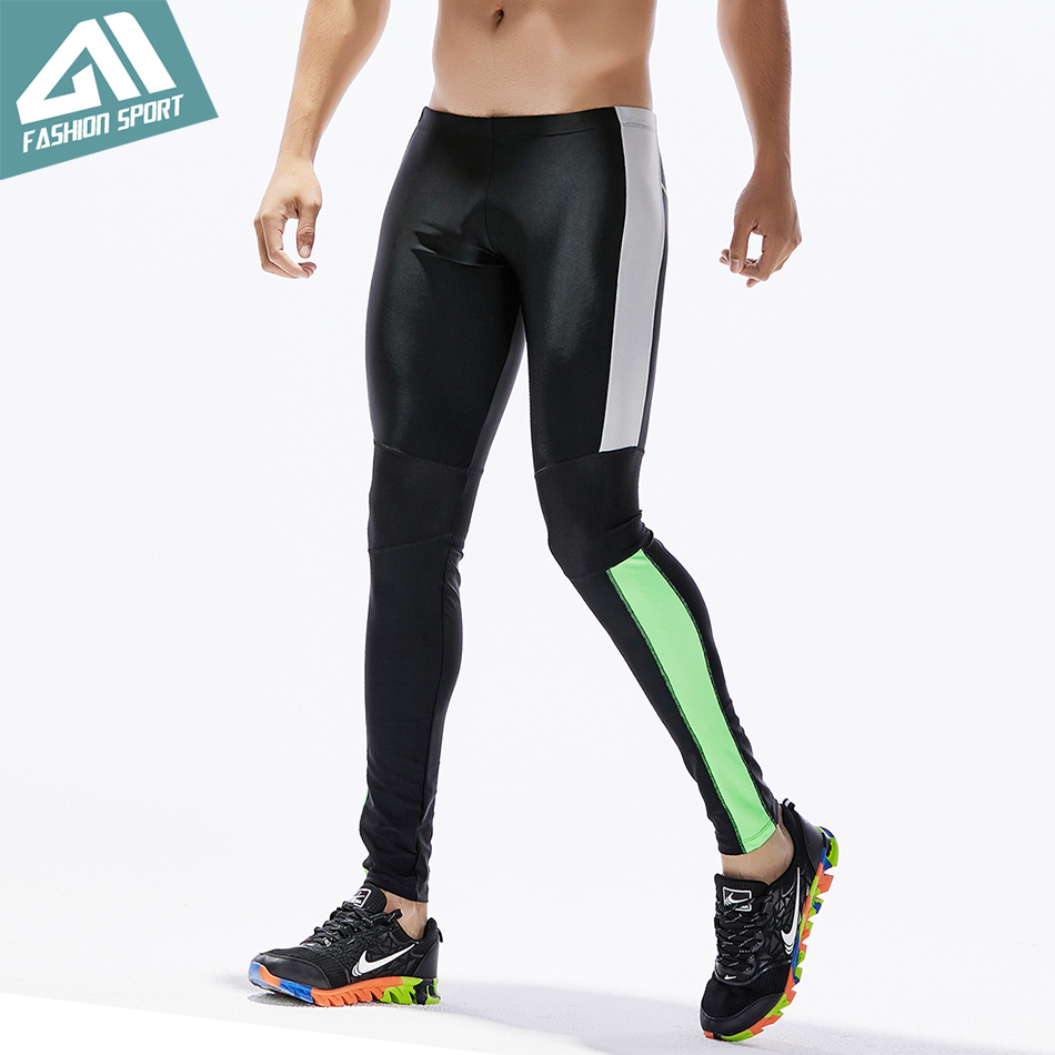 New Skinny Men's Athletic Sport Pants Gym Fitness Tight Long Pant Slim ...